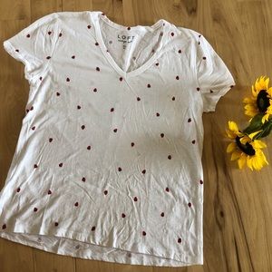 Loft Vintage Soft Curved Hem Tee Size Medium